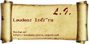 Laudesz Izóra névjegykártya